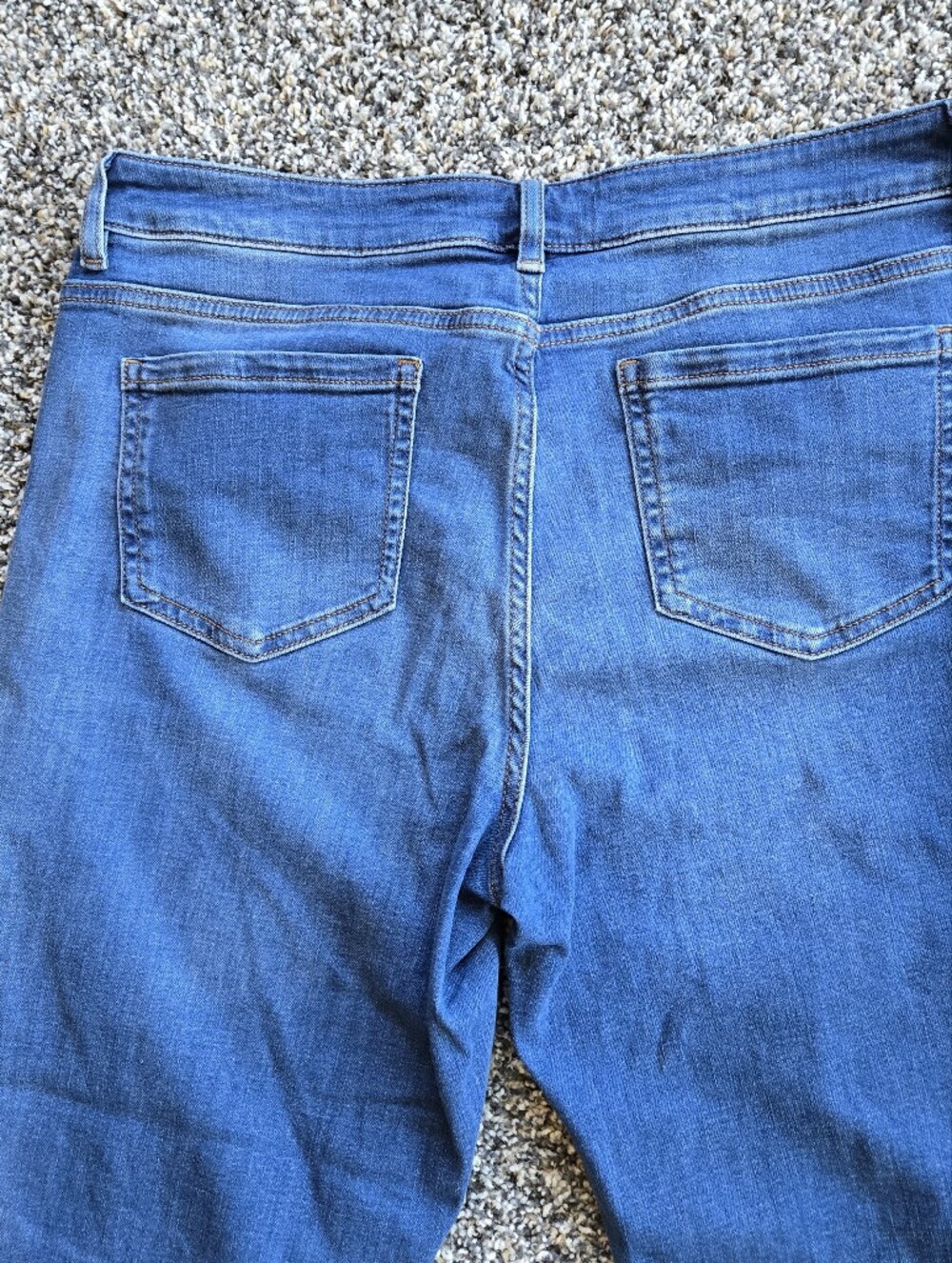 J.Jill Boyfriend Straight Leg Ankle Mid-Blue Cropped Turn-Cuff Jeans Size 12 - Picture 8 of 12